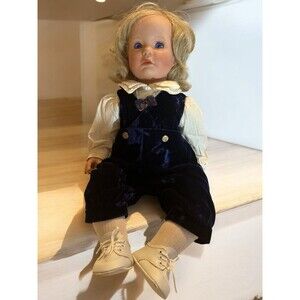 1996 Susan Wakeen Christmas Boy Doll Purple Eyes #987